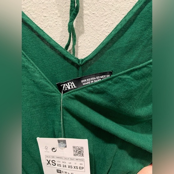 Zara Forest Green V-neck Pants Jumpsuit - Picture 4 of 4